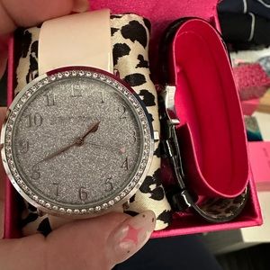 Betsey Johnson Watch with interchangeable bands.